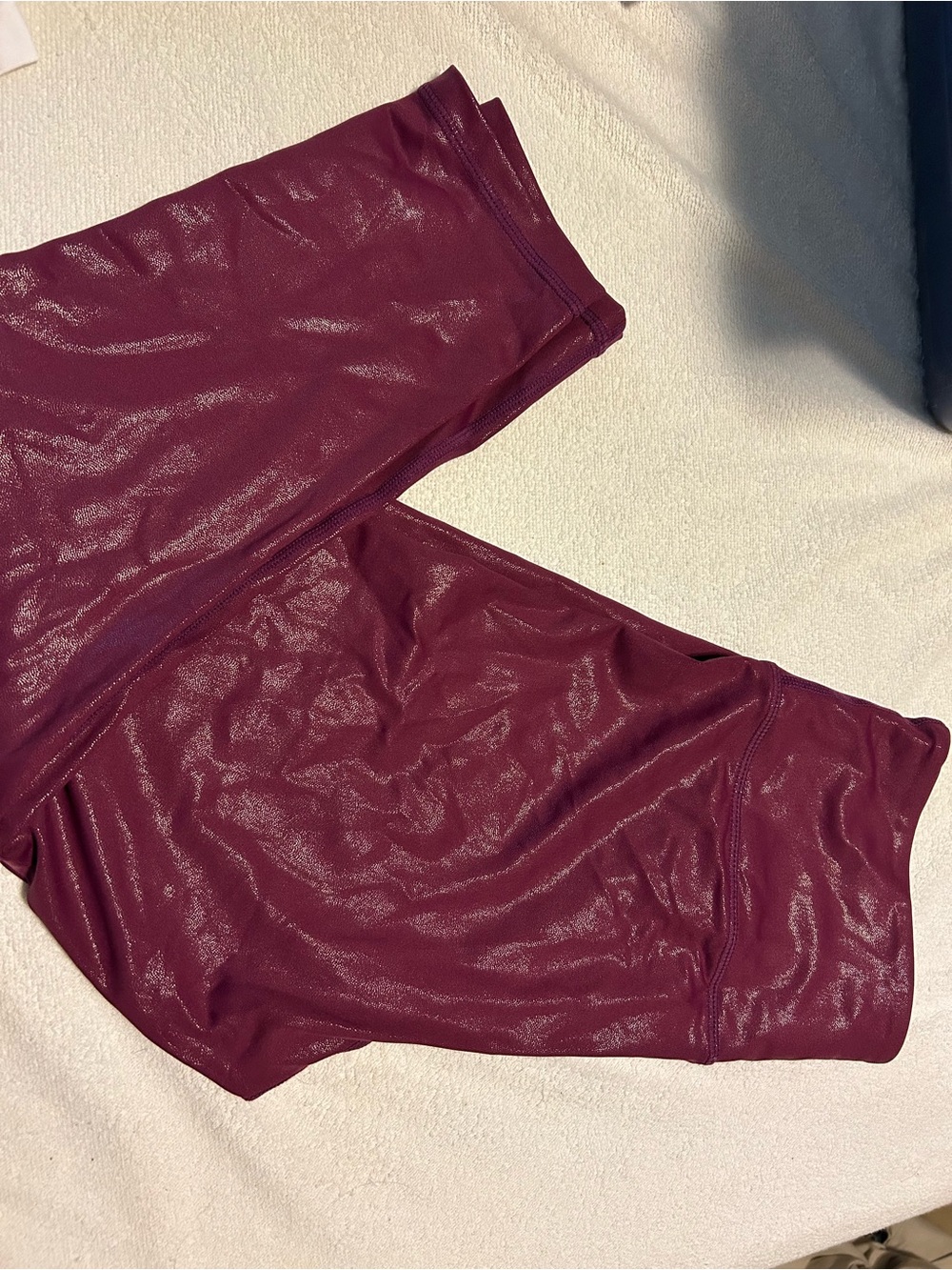 Women’s Metallic Leggings - Wine